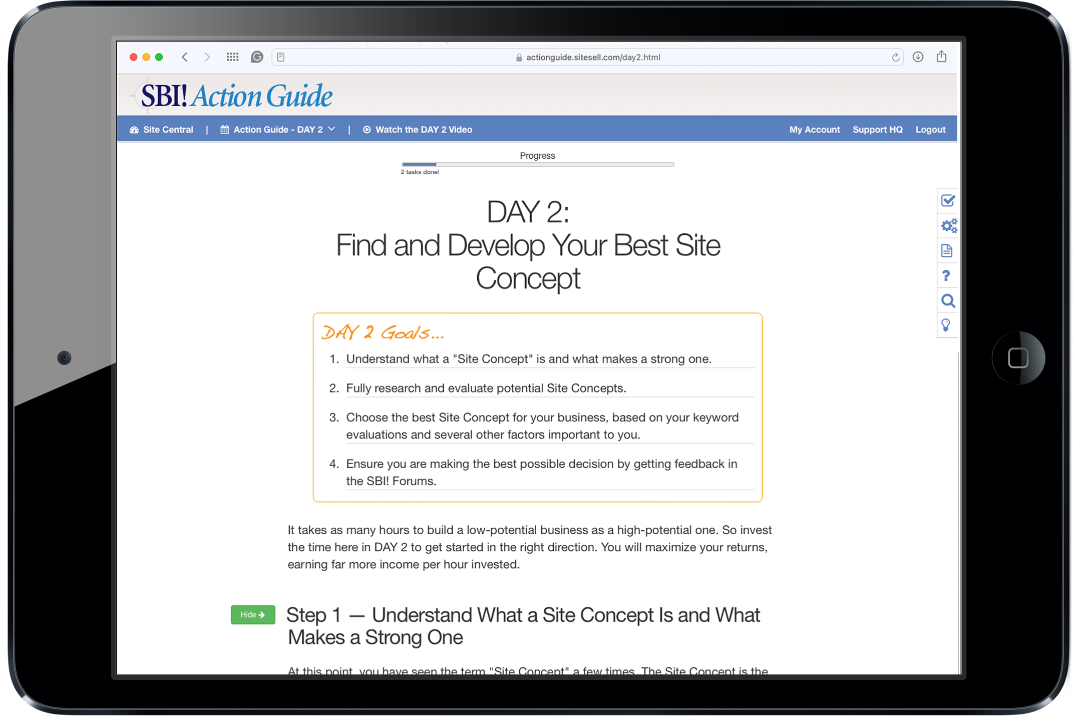SBI! for WordPress Action Guide